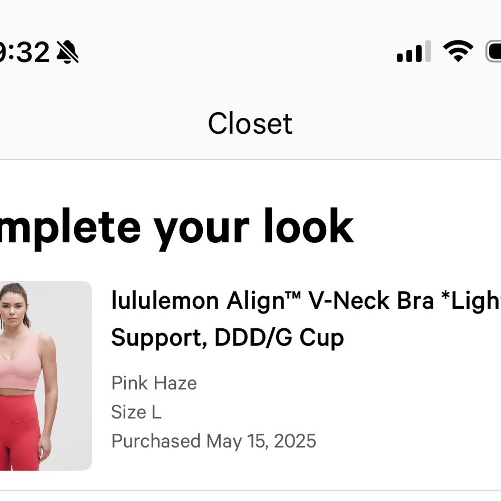 lululemon athletica Pink Haze V-Neck Bra